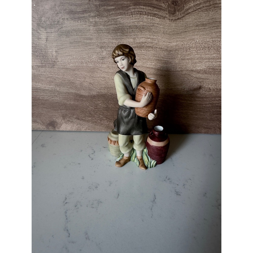 Thomas Kinkade Dutiful Peasant Nativity Figurine Hawthorne Village 2004 A0299